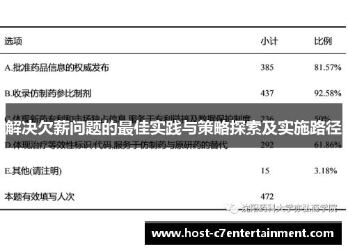 解决欠薪问题的最佳实践与策略探索及实施路径 解决欠薪问题的最佳实践与策略探索及实施路径